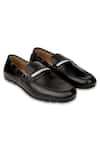 Buy_Hats Off Accessories_Black Genuine Leather Loafer Shoes  _at_Aza_Fashions