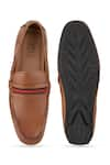 Shop_Hats Off Accessories_Brown Leather Loafer Shoes  _at_Aza_Fashions