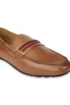 Shop_Hats Off Accessories_Brown Leather Loafer Shoes  _Online_at_Aza_Fashions