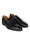 Buy_Hats Off Accessories_Black Genuine Leather Penny Loafers  _at_Aza_Fashions