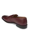 Hats Off Accessories_Maroon Leather Penny Loafers  _at_Aza_Fashions