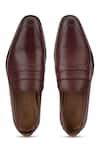 Buy_Hats Off Accessories_Maroon Leather Penny Loafers  