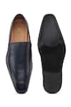 Shop_Hats Off Accessories_Blue Pointed Toe Plain Penny Loafers _at_Aza_Fashions