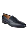 Hats Off Accessories_Blue Pointed Toe Plain Penny Loafers _at_Aza_Fashions