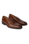 Buy_Hats Off Accessories_Brown Genuine Leather Slip On Penny Loafers  _at_Aza_Fashions