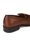 Buy_Hats Off Accessories_Brown Genuine Leather Slip On Penny Loafers  