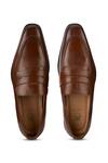 Hats Off Accessories_Brown Genuine Leather Slip On Penny Loafers  _Online