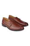 Buy_Hats Off Accessories_Brown Genuine Leather Monk Penny Loafers  _at_Aza_Fashions