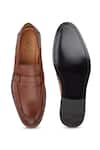 Shop_Hats Off Accessories_Brown Genuine Leather Monk Penny Loafers  _at_Aza_Fashions