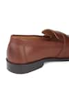 Buy_Hats Off Accessories_Brown Genuine Leather Monk Penny Loafers  