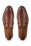 Hats Off Accessories_Brown Genuine Leather Monk Penny Loafers  _Online