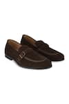 Buy_Hats Off Accessories_Brown Suede Monk Penny Loafers  _at_Aza_Fashions