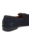 Buy_Hats Off Accessories_Blue Metal Buckle Suede Monk Penny Loafers  