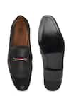 Shop_Hats Off Accessories_Black Genuine Leather Buckle Loafers  _at_Aza_Fashions