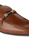 Buy_HATS OFF ACCESSORIES_Brown Genuine Leather Slip On Buckle Loafers _Online_at_Aza_Fashions