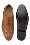 Shop_Hats Off Accessories_Brown Genuine Leather Cut Work Loafers _at_Aza_Fashions