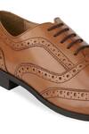 Buy_Hats Off Accessories_Brown Genuine Leather Cut Work Loafers _Online_at_Aza_Fashions