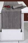 Buy_Ode & Cloe_Grey 100% Cotton Foil Print, Tribal Runner And Mat Set_at_Aza_Fashions