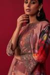 Shop_Adaara Couture_Pink Kurta And Palazzo Cotton Silk Printed & Embroidered Floral Bliss Set _Online_at_Aza_Fashions