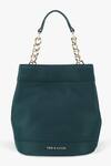 Shop_Tan & Loom_Green Plain Rani Leather Potli Bag _Online_at_Aza_Fashions