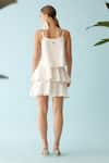 Shop_Nikasha_Cream Poplin Thread Embroidered V Neck Cami Crop Top _at_Aza_Fashions