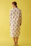Shop_Nikasha_Off White Cotton Embroidery Collared Chilli Print Shirt Dress _at_Aza_Fashions