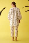 Shop_Nikasha_Off White Poplin Sequins, Embroidery Hand Painted Chili Print Pant Co-ord Set _at_Aza_Fashions