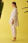 Nikasha_Off White Poplin Sequins, Embroidery Hand Painted Chili Print Pant Co-ord Set _Online_at_Aza_Fashions