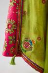 Buy_KORA_Fuchsia Kurta And Pant Silk Embroidered Floral Sequins Straight Set  