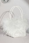 Shop_House of Bio_White Embellished Emma Pearl Work Bag_at_Aza_Fashions