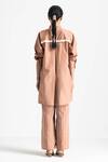 Shop_Three_Brown Handloom Cotton Cord Work Handwoven And Stripe Pattern Pant  _at_Aza_Fashions