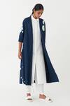 Buy_Three_White 100% Cotton Poplin Embroidered Cord Work Plain Narrow Fit Pant  _at_Aza_Fashions