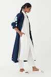 Shop_Three_White 100% Cotton Poplin Embroidered Cord Work Plain Narrow Fit Pant  _Online_at_Aza_Fashions