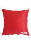 Shop_Amoliconcepts_Red 100% Polyester Patra Work Cushion Cover_Online_at_Aza_Fashions