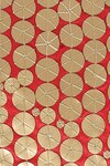 Amoliconcepts_Red 100% Polyester Patra Work Cushion Cover_at_Aza_Fashions