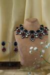 Buy_Studio6 Jewels_Multi Color Stones Embellished Necklace Set _at_Aza_Fashions