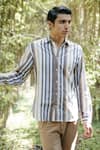 Buy_Artless_Multi Color Recycled Cotton Printed Zebra Cross Shirt _at_Aza_Fashions