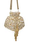 Buy_SG Collection By Sonia Gulrajani_Gold Embellished Shades Of Glamour Potli Bag _at_Aza_Fashions