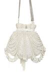 Shop_SG Collection by Sonia Gulrajani_Ivory Embellished Pearl Potli Bag _at_Aza_Fashions