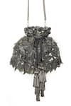 SG Collection By Sonia Gulrajani_Grey Embellished Evening In Paris Potli Bag _Online_at_Aza_Fashions