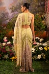 Moledro Green Georgette, Net Sequins, Caylie Pre-draped Ombre Saree With Blouse Online at Aza Fashions Moledro_Green Georgette, Net Sequins, Caylie Pre-draped Ombre Saree With Blouse _Online_at_Aza_Fashions