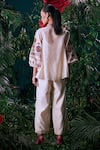 Shop_Chandrima_Ivory Chanderi Embroidery, Beads Collared Shirt _at_Aza_Fashions