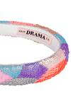 Buy_Hair Drama Co_Multi Color Embellished Camouflage Puff Hair Band_Online_at_Aza_Fashions