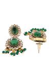 Buy_Ishhaara_Green Kundan Geometric Embellished Choker Necklace Set 