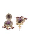 Buy_Ishhaara_Purple Beads, Stones Kundan Embellished Necklace Set 