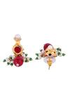 Ishhaara_Multi Color Kundan Embellished Choker Necklace Set_at_Aza_Fashions