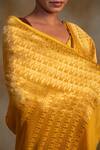 Buy_Priyanka Raajiv_Yellow Silk Gudi Pattern Banarasi Saree With Unstitched Blouse 