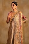 Buy_Priyanka Raajiv_Silver Silk Tissue Saptami Palla Saree With Unstitched Blouse Piece  _Online_at_Aza_Fashions