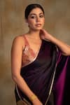 Buy_Priyanka Raajiv_Purple Silk Banarasi Shasthi Saree With Unstitched Blouse Piece _Online_at_Aza_Fashions