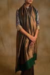 Buy_Priyanka Raajiv_Green Silk Banarasi Zari Tusu Saree With Unstitched Blouse Piece  